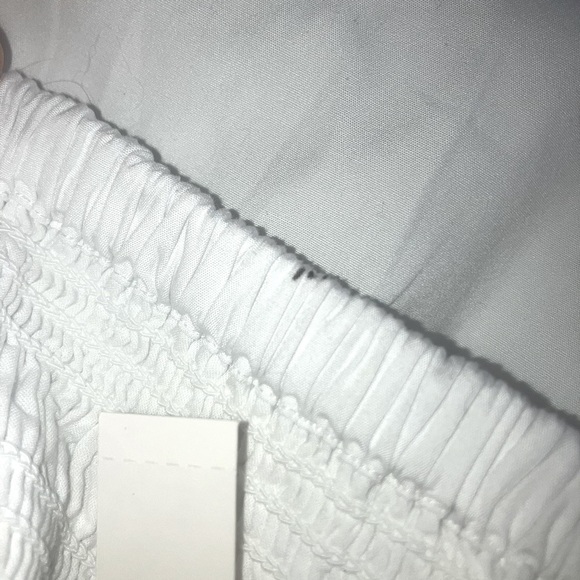 Madewell Womens White Smocked-Waist Poplin Midi Skirt - Picture 8 of 8